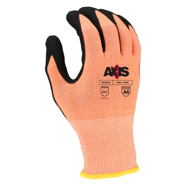 Radians® - AXIS™ Medium 13 Gauge Level A6 Sandy Brown/Coffee Nitrile Cut Resistant Gloves 