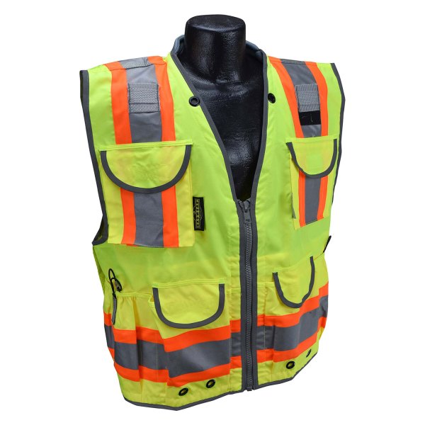 Radians® - Large Green Polyester Class 2 Engineer's High Visibility Safety Vest