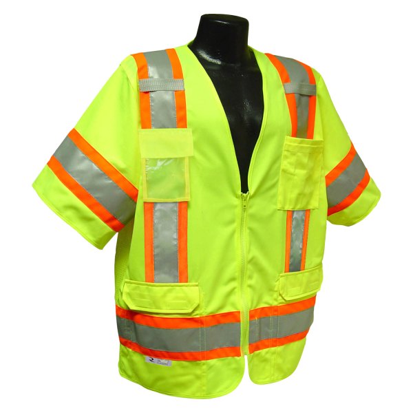 Radians® - 3X-Large Green Polyester Two Tone Surveyor Type R Class 3 High Visibility Safety Vest