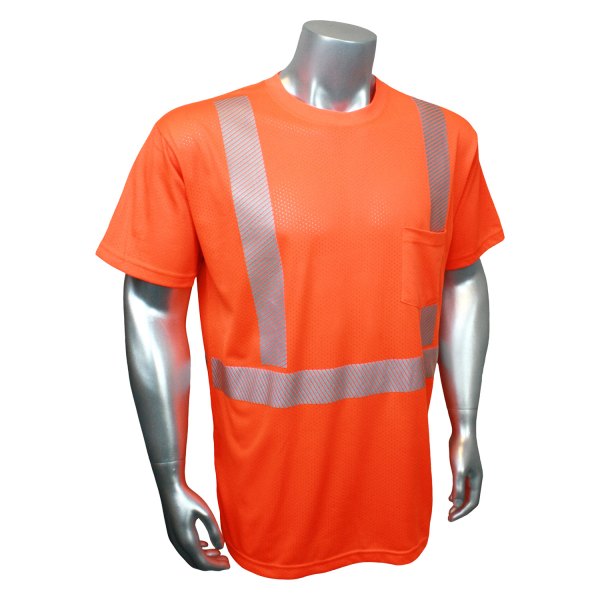Radwear® - Radians™ USA Original Breezelight™ 4X-Large Orange Polyester Mesh Short Sleeve Type R High Visibility T-Shirt