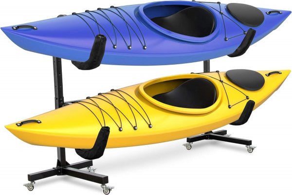 RaxGo® - Free Standing Kayak Rack with Wheels
