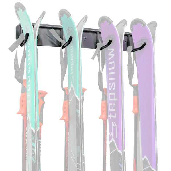 RaxGo® - Wall-Mounted Ski Rack with 4 Hooks