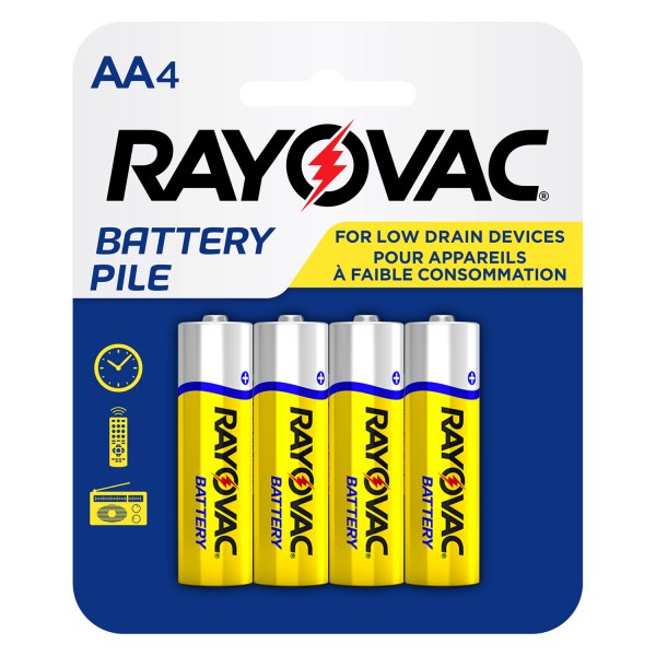 Rayovac® - AA 1.5 V Zinc-Carbon Heavy Duty Primary Batteries (4 Pieces)