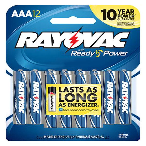 Rayovac® - High Energy™ AAA 1.5 V Alkaline Primary Batteries (12 Pieces)