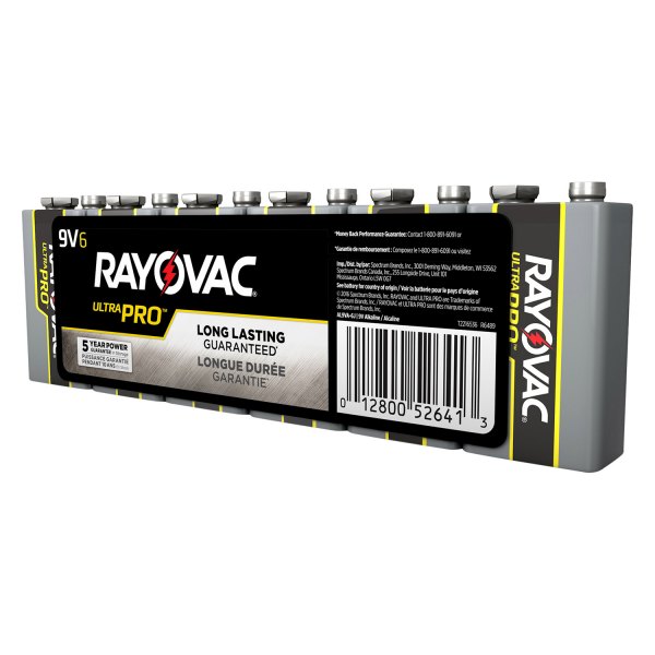 Rayovac® - UltraPRO™ 9 V Alkaline Primary Batteries (6 Pieces)