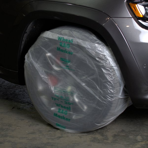 RBL® - 100 Pieces 13" to 15" Plastic Passenger Car Tires Wheel Bag Masker