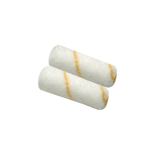 Redtree Industries® - 4" x 1/2" White/Yellow Fabric Paint Roller Cover (2 Pieces)