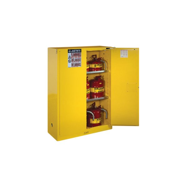 Replace® - Justrite™ Sure-Grip™ EX 45 gal Yellow Flammable Liquids Safety Cabinet