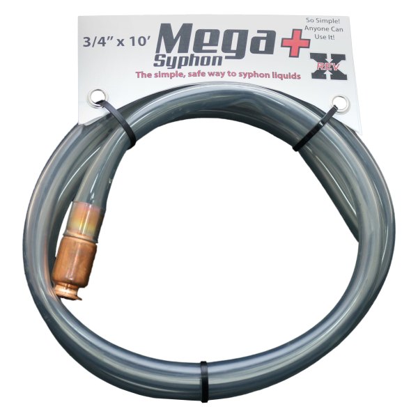 REV-X® - Mega Syphon+™ 10' x 3/4" Siphon Hose with 3/4" Check Valve