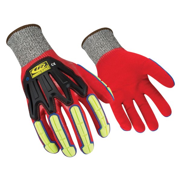 Ringers Gloves® - R-Flex™ Medium Fully Dipped Gray Nitrile Impact Resistant Gloves