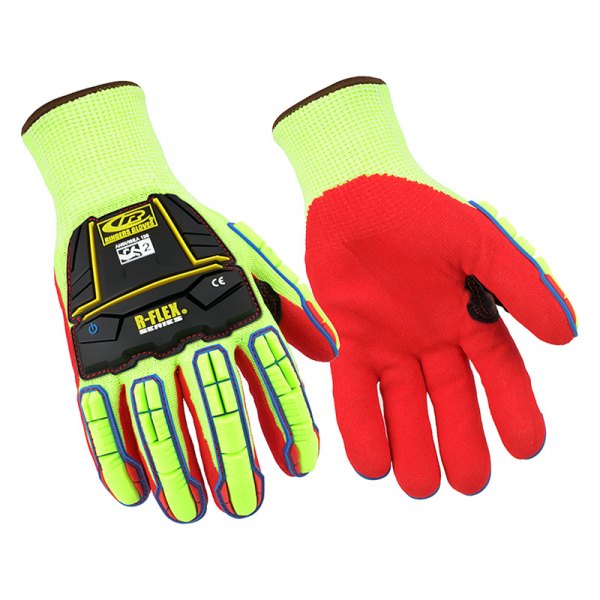 Ringers Gloves® - R-Flex™ Medium Dipped Green Nitrile Impact Resistant Gloves