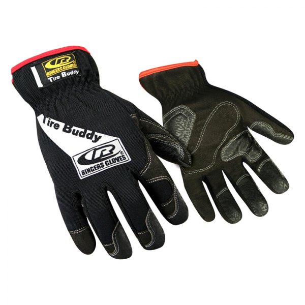 Ringers Gloves® - Tire Buddy™ Small Black Polyester Mechanics Gloves
