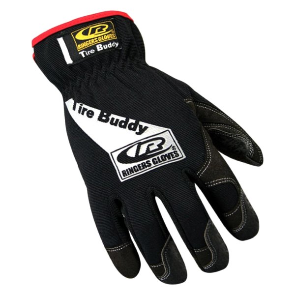 Ringers Gloves® - Tire Buddy™ Medium Black Polyester Mechanics Gloves