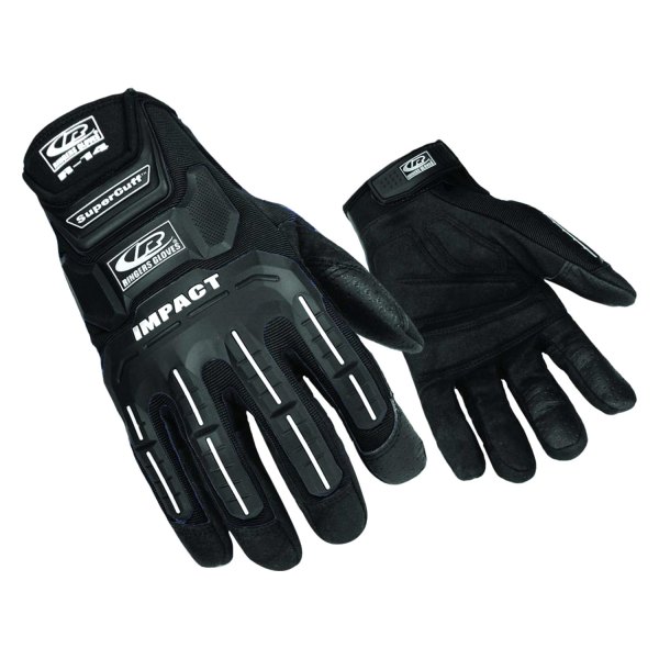 Ringers Gloves® - R-14 Mechanics™ Medium Black Synthetic Leather Impact Resistant Gloves