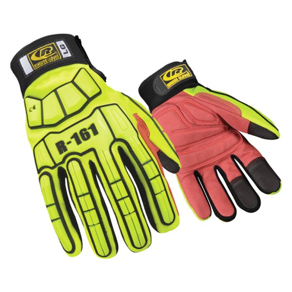 Ringers Gloves® - SUPER HERO™ XX-Large Hi-Viz Black Yellow Red Impact Resistant Gloves