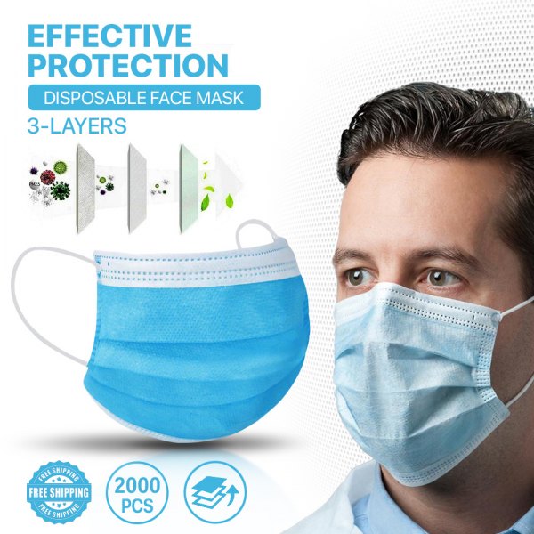 Rixxu® - KN95 One Size Fits All 3-Ply Surgical Disposable Mask