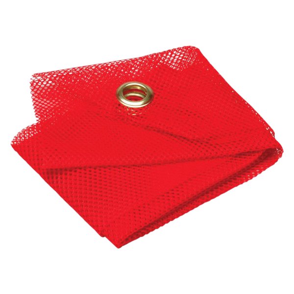 RoadPro® - 16" x 16" Red Nylon Grommet Mesh Flag