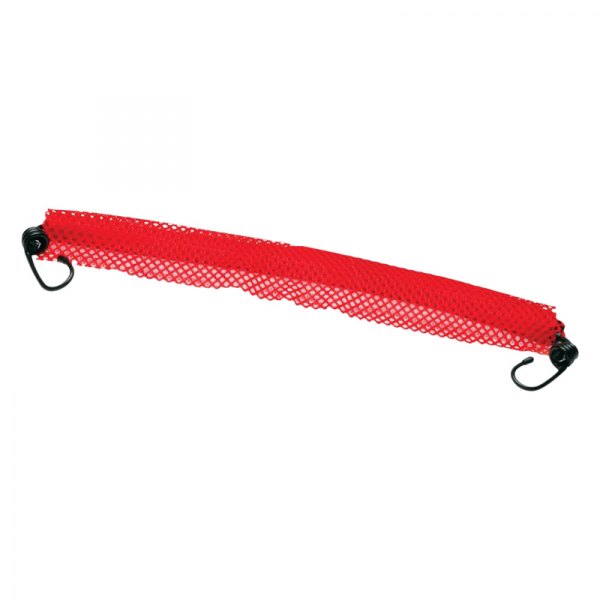 RoadPro® - 18" x 18" Red Nylon Bungee Mesh Flag with Elastic Strap & J-Hook