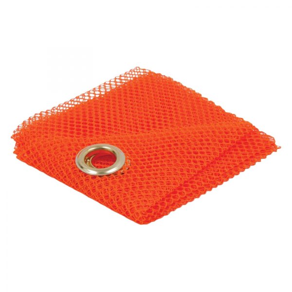 RoadPro® - 18" x 18" Orange Nylon Grommet Mesh Flag