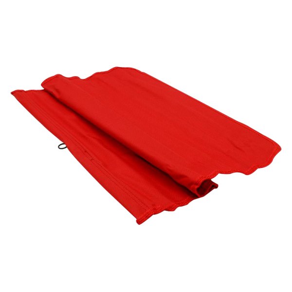 RoadPro® - 18" x 18" Red Nylon Log Hauler's Mesh Flag with Sewn-In Metal Hanger