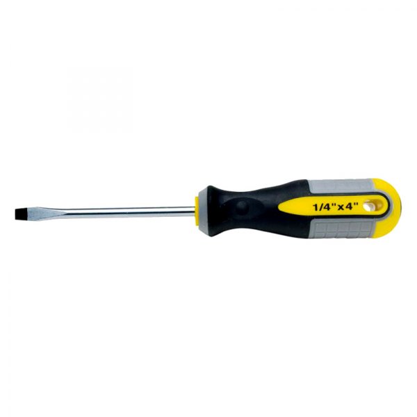 RoadPro® - 1/4" x 4" Multi Material Handle Magnetic Slotted Screwdriver