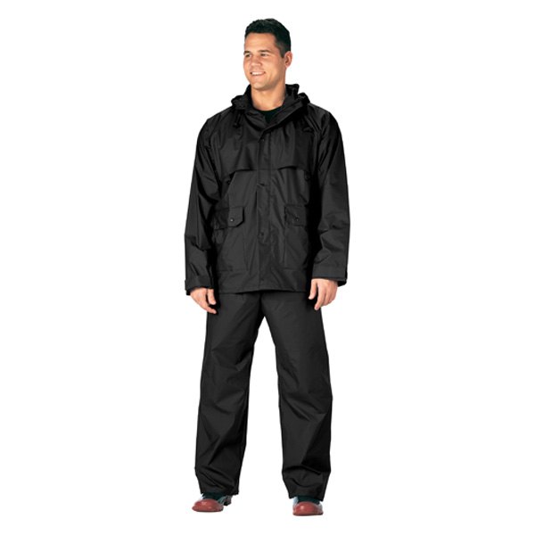 Rothco® - XX-Large Black Microlite PVC Rain Suit