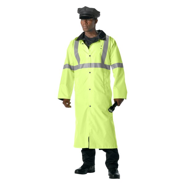 Rothco® - Medium Polyester Safety Green Reversible Reflective Rain Suit