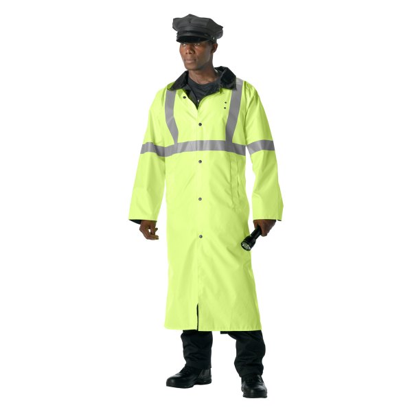 Rothco® - X-Large Polyester Safety Green Reversible Reflective Rain Suit