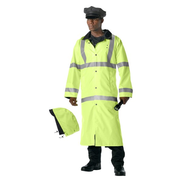 Rothco® - Large Polyester Green Reflective Rain Suit