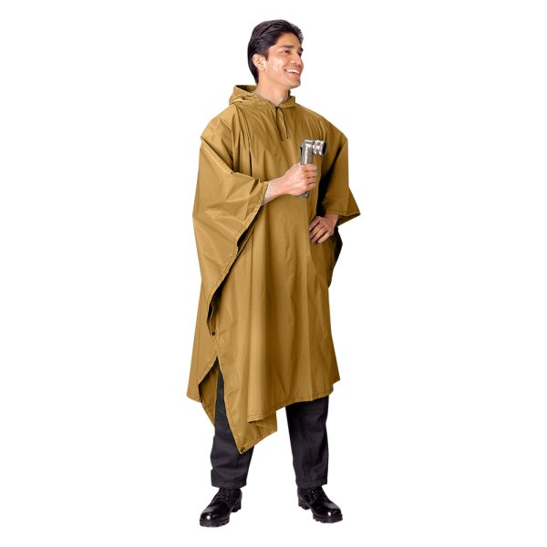 Rothco® - 56" x 90" Polyester Coyote Brown G.I. Type Military Waterproof Rain Poncho