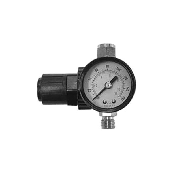 S&G Tool Aid® - 1/4" (F) NPT x 1/4" (M) NPT 22 CFM Diaphragm Air Regulator with Gauge and Swivel Connector