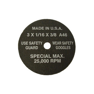 S&G Tool Aid® - 3" x 1/16" x 3/8" Aluminum Oxide Type 41 Cut-Off Wheel (50 Pieces)
