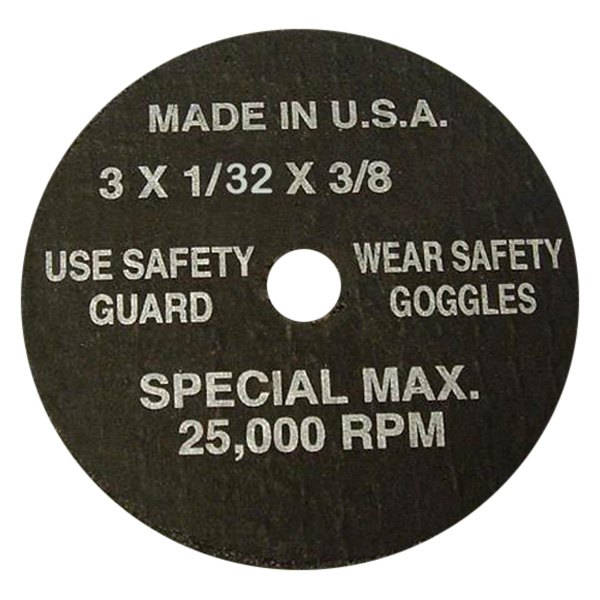 S&G Tool Aid® - 3" x 1/16" x 3/8" Aluminum Oxide Type 41 Cut-Off Wheel (100 Pieces)
