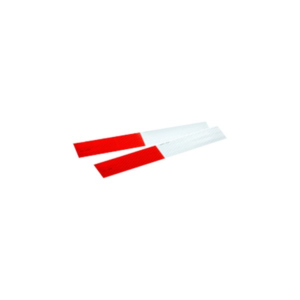 SafeTruck® - 3M™ 1.5' x 2" Red/Silver DOT-C2 Conspicuity Reflective Strips (100 Pieces)