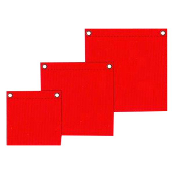 SafeTruck® - 12" x 12" Red Grommet Solid Flag