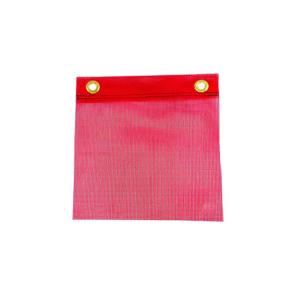 SafeTruck® - 18" x 18" Red Grommet Mesh Flag