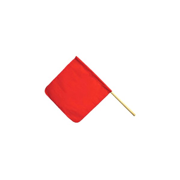 SafeTruck® - 12" x 12" Red Staff Solid Flag