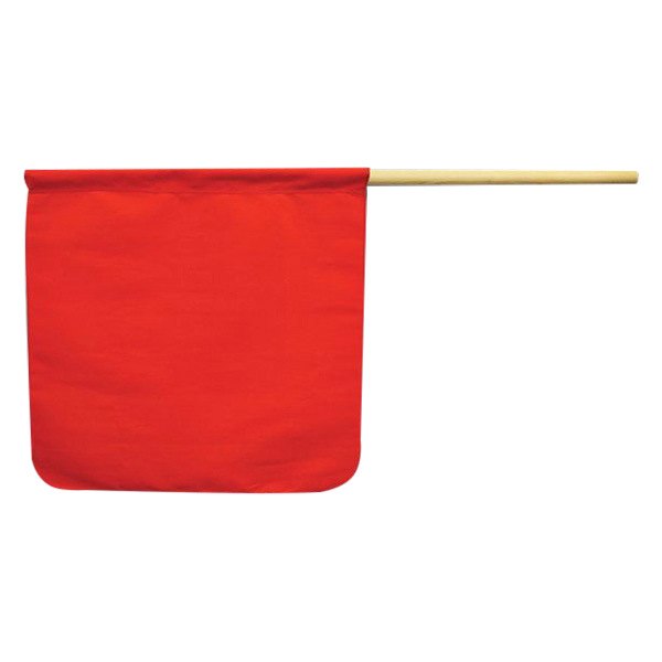 SafeTruck® - 16" x 16" Red Staff Solid Flag