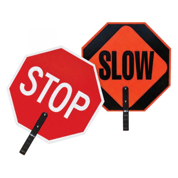 SafeTruck® - 18" Stop/Slow Red Paddle Sign