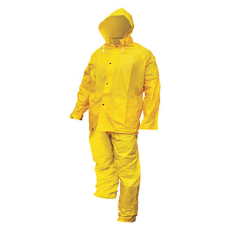Tranche イエロー ウェットスーツ SAS Safety® 6817-01 - 4X-Large PVC Yellow Heavy-Duty Rain Suit