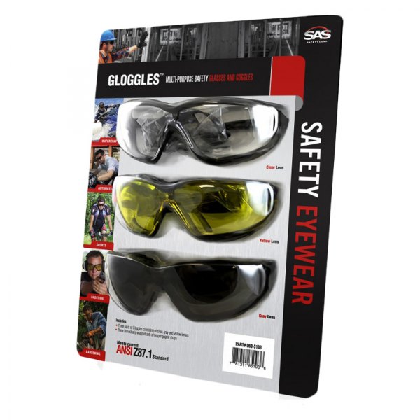 SAS Safety® - Gloggles™ Anti-Fog Clear Safety Goggles