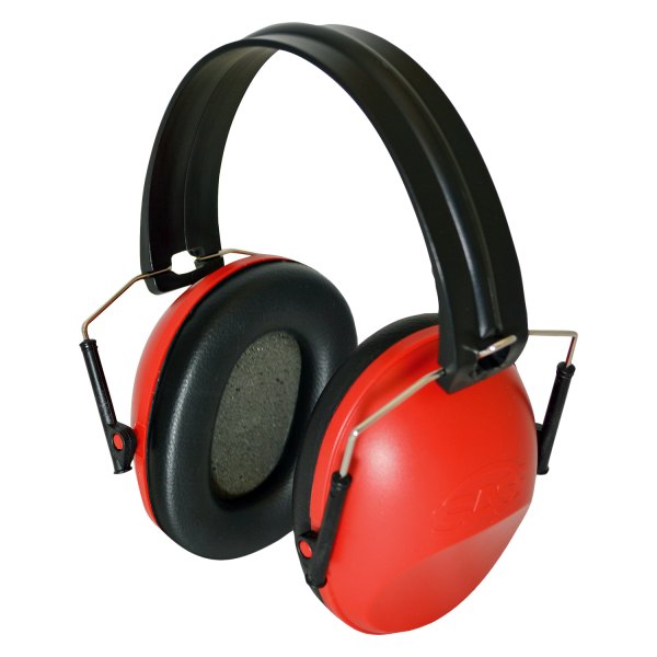 SAS Safety® - 29 dB Red/Black Over the Head Foldable Earmuffs 