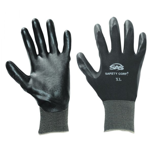 SAS Safety® - XX-Large 15 Gauge Black Nylon General Purpose Gloves