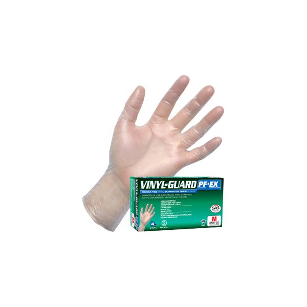 SAS Safety® - Vinyl-Guard™ Medium Powdered Latex Disposable Gloves