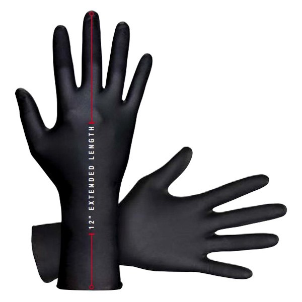 SAS Safety® - Raven™ Medium Extended Length Powder-Free Nitrile Disposable Gloves