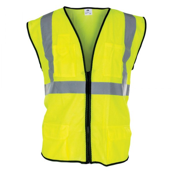 SAS Safety® - X-Large Yellow Polyester Mesh Surveyor’s High Visibility Safety Vest