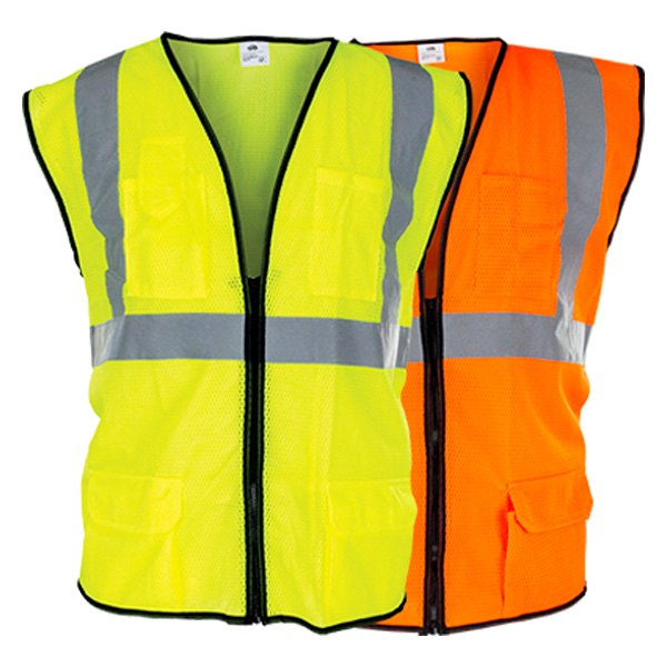 SAS Safety® - 3X-Large Yellow Polyester Mesh Class 2 High Visibility Safety Vest