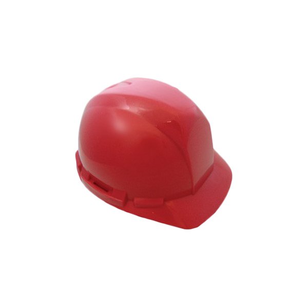 SAS Safety® - PVC Red Cap Style Hard Hat with 6 Point Ratchet Suspension
