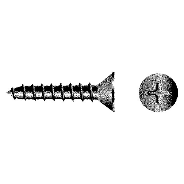 Seachoice® - #6 x 3/4" Stainless Steel Phillips Flat Head SAE Self-Tapping Screws in Blister Pack (100 Pieces)