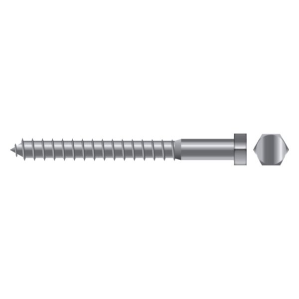 Seachoice® - 1/4" x 1" Stainless Steel Hex Head SAE Lag Screws (2 Pieces)